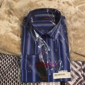BRAND NEW NEVER WORN Mens striped button down shirt